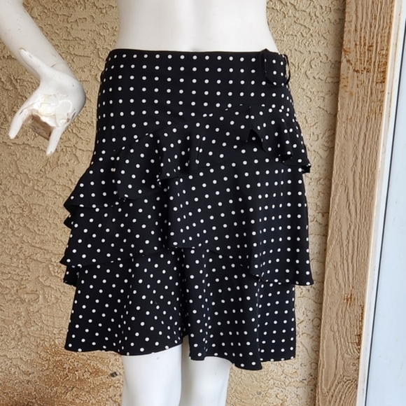 RALPH LAUREN Still Dot It Ruffle‎ Mini Skirt - Picture 2 of 4